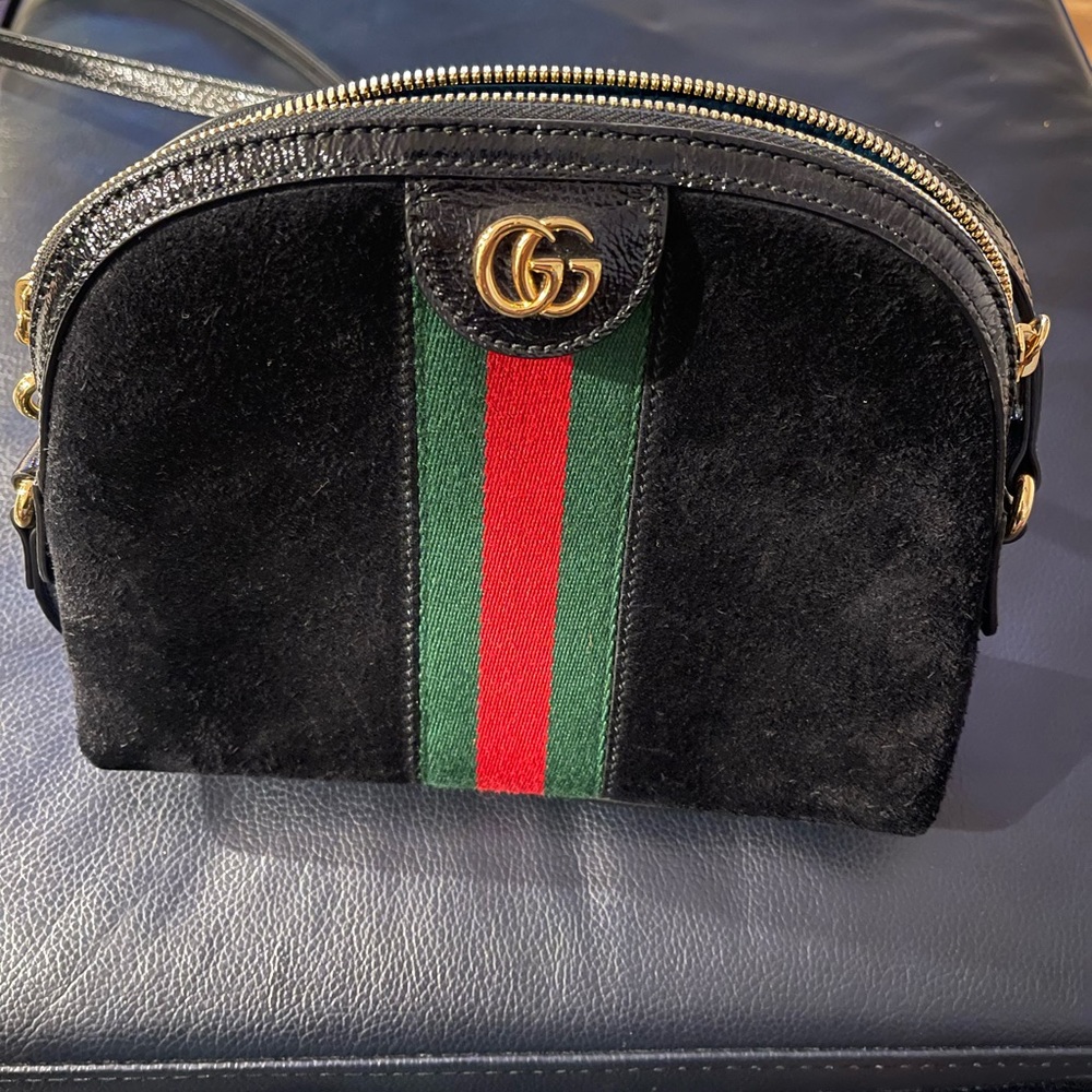Gucci Borsa Dragoni Suede Satchel Bag
(Black) - Picture 5 of 8